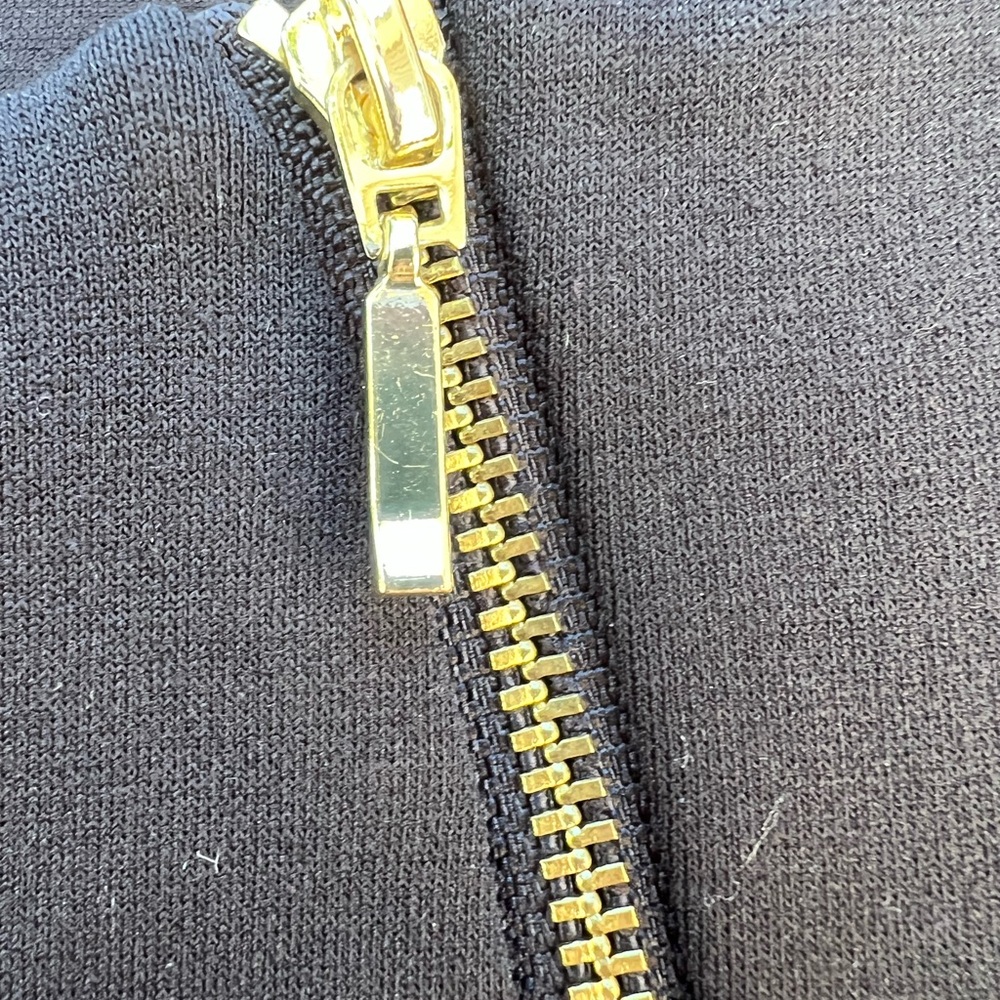 Calvin Klein Women's Size 8 Black Gold Double Zippers Design Sheath‎ Dress Work - Picture 10 of 11